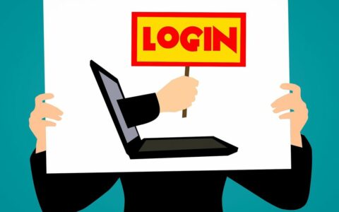 Tablica z napisem login