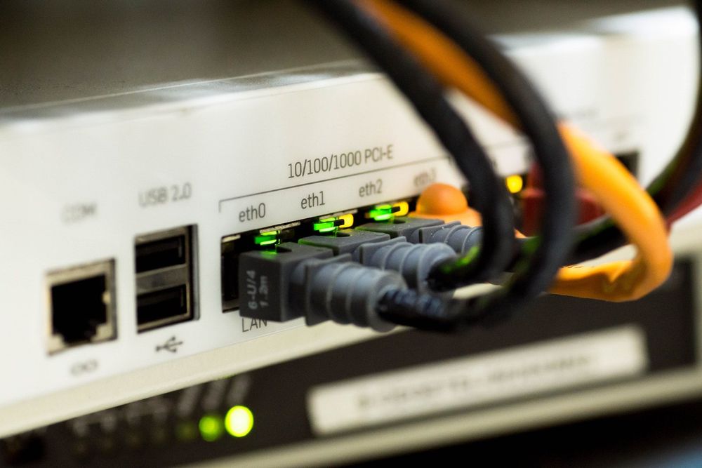 Wejścia Ethernet w routerze