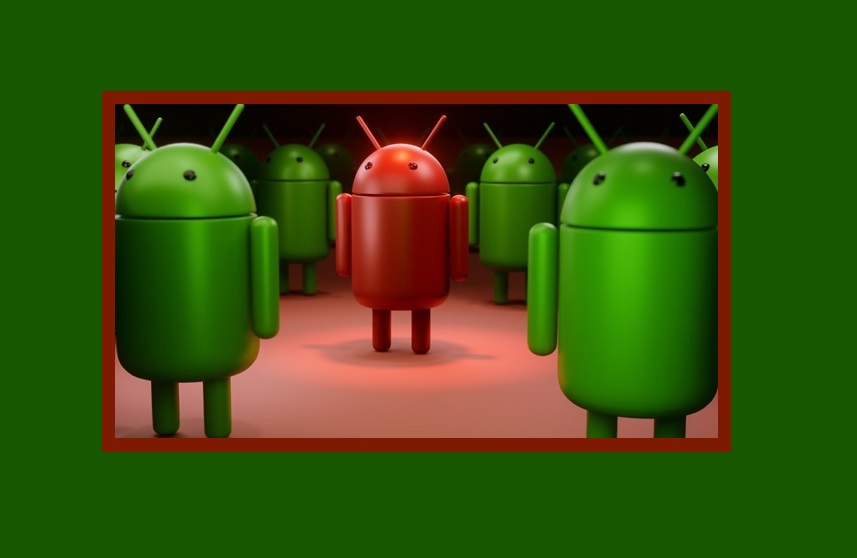 zielone i jeden czerwony sympatyczne roboty android