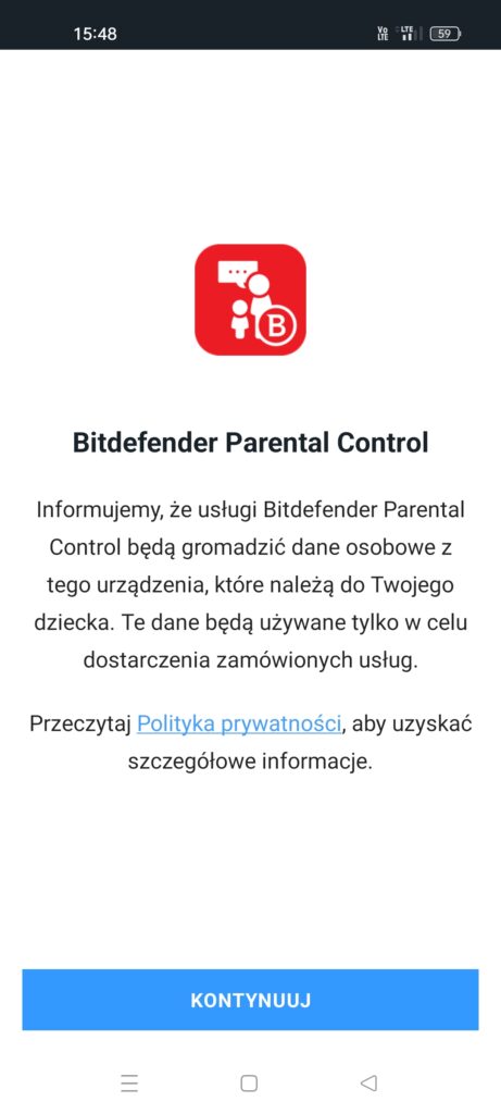 polityka prywatności kontroli rodzicielskiej
