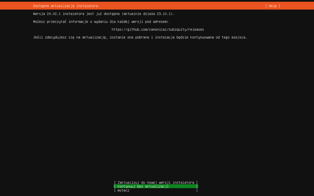 aktualizacja plików instalacyjnych ubuntu server