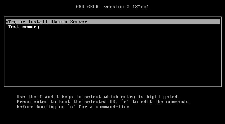 grub w ubuntu server