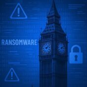 Napis ransomware na tle Big Bena