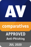 Certyfikat AV-Comparatives Anti-Phishing Bitdefender 2020